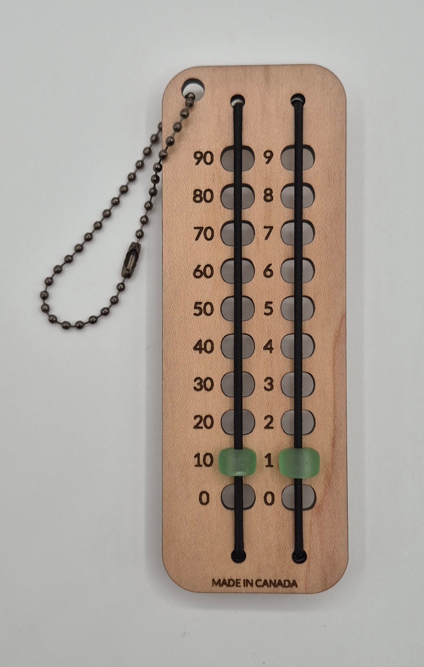 Glass bead row counter 0-99
