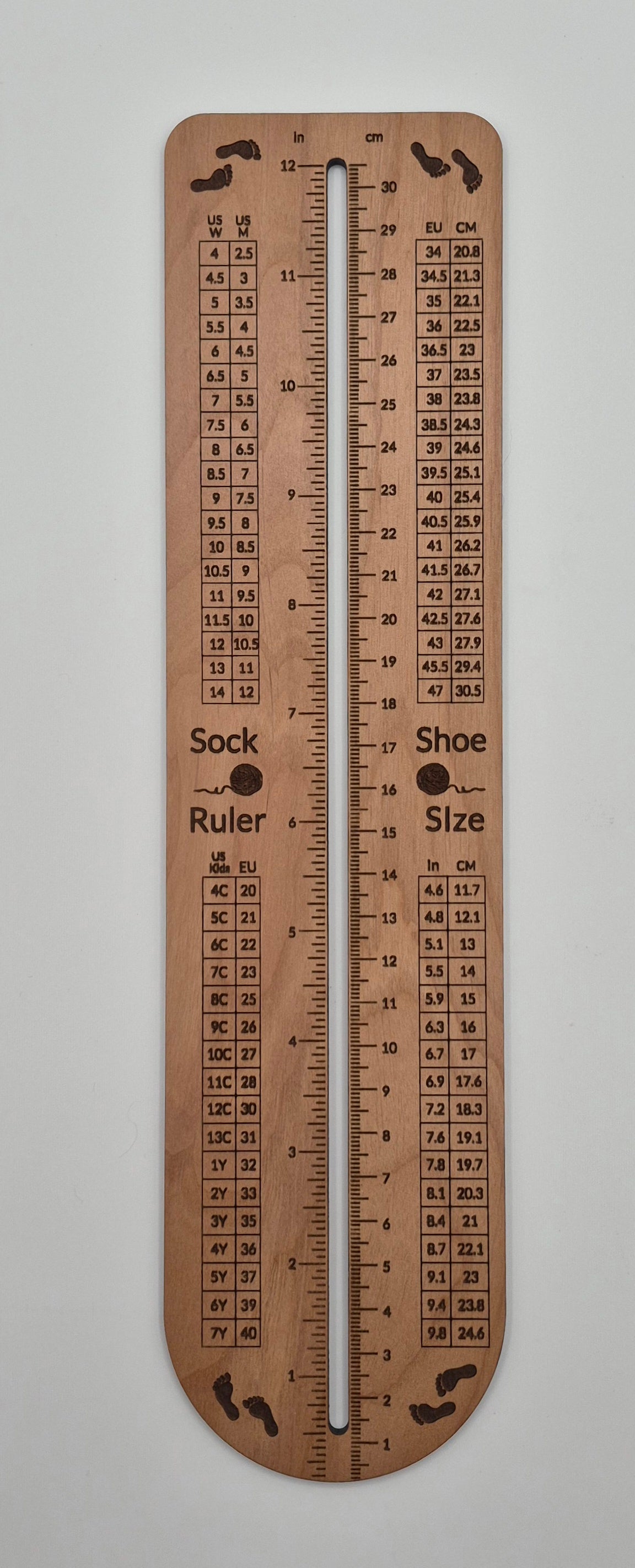 Sock ruler
