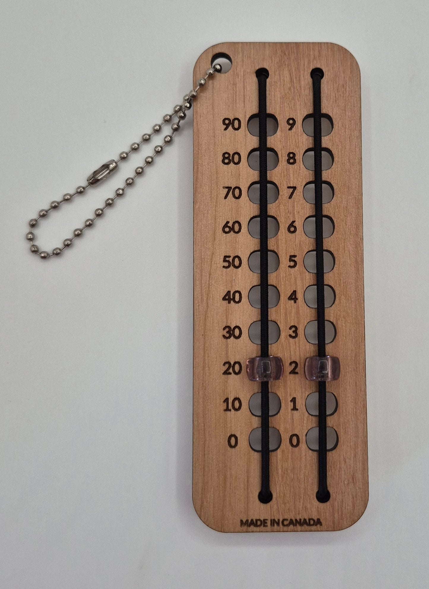 Glass bead row counter 0-99
