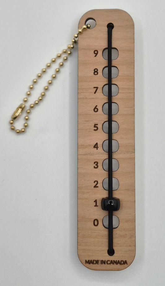 Glass bead row counter 0-9
