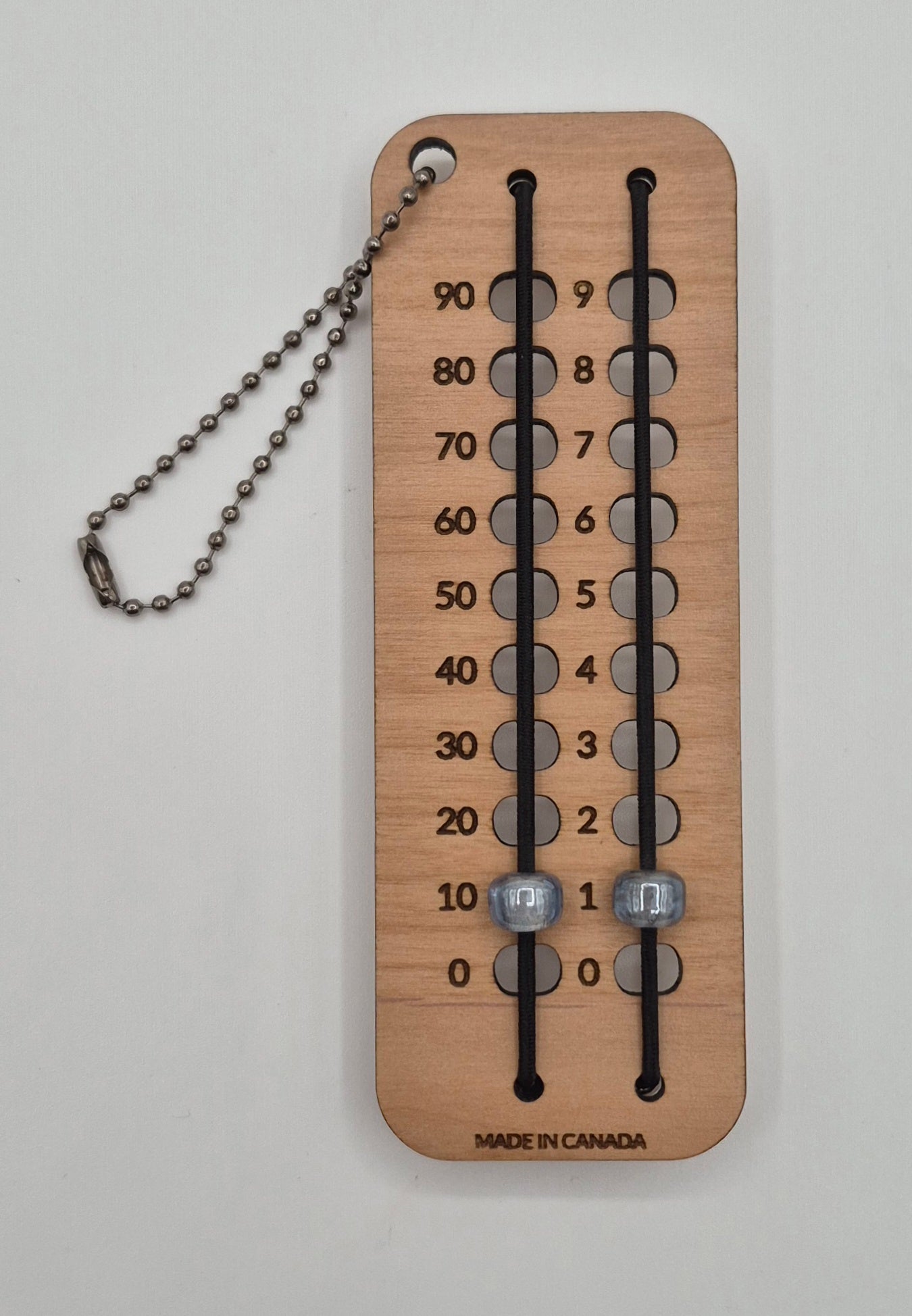 Glass bead row counter 0-99